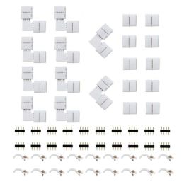 4 Pin L Shape Connector Straight Connector Adapter For 5050 LED Strip Light