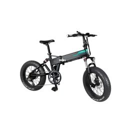 Free shipping Fiido M1 20" Fat Tires Folding Electric Mountain Bike 250W Motor 7 Speed Derailleur 3 Mode LED Display LED lights Electric Bicycle for A