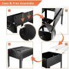 14 inch Portable Grill Charcoa Barbecue Grill, Small D, Portable Grill,Detachable Grill , Mini Tabletop Camping Grill BBQ, Black