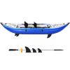 Inflatable Kayak Set with Paddle & Air Pump;  Portable Recreational Touring Kayak Foldable Fishing Touring Kayaks;  Tandem 2 Person Kayak