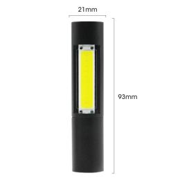 USB rechargeable emergency flashlight (Option: )