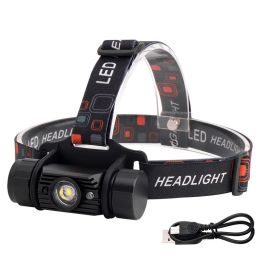 Led Induction Headlight Usb Rechargeable Outdoor Waterproof Strong Light Fishing Aluminum Flashlight Headlight (Option: )