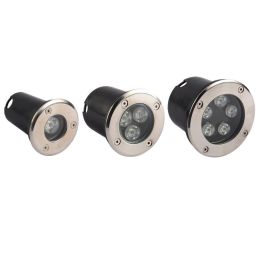 Led Underground Light 1W Outdoor Waterproof RGB Lawn Light Villa Garden Light (Option: )