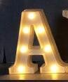 Luminous LED Letter Number Night Light English Alphabet Number Battery Lamp Romantic Wedding Christmas Party Decoration (Option: )