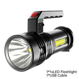 Four Core Flashlight Strong Charging Outdoor Super Bright Far Shooter Lantern (Option: )