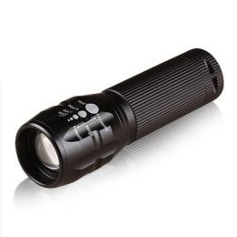 Zoom 3 gear strong light LED flashlight focusing outdoor bike mountain bike lamp 18500 AAA battery (Option: )