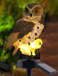 Solar Owl Garden Light Outdoor LED Lawn Lamp For Garden Decoration Waterproof Christmas Lights Outdoor Solar Lamp Post (Color: )