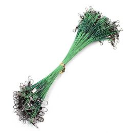 Winding Wire Wire Lure Front Wire Biting Line 12/15/21/26/28cm With Swivel Pin Rock Fishing (Color: Green, size: 18cm)