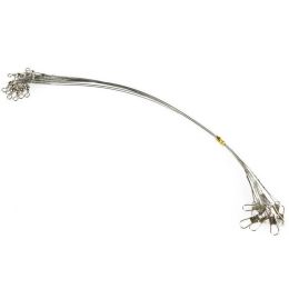 Winding Wire Wire Lure Front Wire Biting Line 12/15/21/26/28cm With Swivel Pin Rock Fishing (Color: silver, size: 15cm)