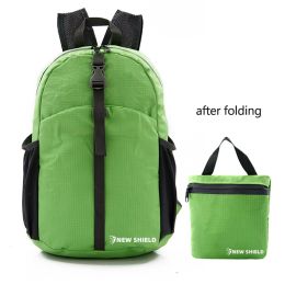 Folding Ultralight Portable Backpack as Outdoor Cycling Mountaineering Travel Backpack (Color: Green1)