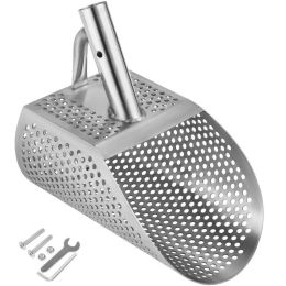 Stainless Steel Metal Detecting Beach Scoop Scoops For Metal Detecting and Treasure Hunting (Size of Sand Hole: 10X5, With Handle or Not: Without Handle)