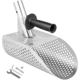 Stainless Steel Metal Detecting Beach Scoop Scoops For Metal Detecting and Treasure Hunting (Size of Sand Hole: 10X5, With Handle or Not: With Handle)