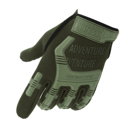 Outdoor Protective Gear Camouflage Full Finger Gloves (Color: Green, size: O/S)