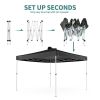 JOINATRE 8 x 8 FT Pop Up Canopy, Easy Set Up Outdoor Canopy Tent, Instant Folding Ez Up Canopy Commercial Gazebo Shelter, Air Vents, UV Protection wit