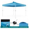 JOINATRE 10 x 10 FT Pop Up Canopy, Easy Set Up Outdoor Canopy Tent, Instant Folding Ez Up Canopy Commercial Gazebo Shelter, Air Vents, UV Protection w