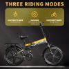 Auloor 20H1F 750W Foldable Electric Bike for Adults with 20'x4'Fat Tire; E Bikes MTB with LG 48V 12.8Ah Battery Shimano 7-Speed Ebike