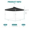 JOINATRE 8 x 8 FT Pop Up Canopy, Easy Set Up Outdoor Canopy Tent, Instant Folding Ez Up Canopy Commercial Gazebo Shelter, Air Vents, UV Protection wit