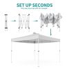 JOINATRE 10 x 10 FT Pop Up Canopy, Easy Set Up Outdoor Canopy Tent, Instant Folding Ez Up Canopy Commercial Gazebo Shelter, Air Vents, UV Protection w