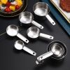 Manufacturer's off the shelf stainless steel measuring cup; measuring spoon set; cross-border baking tool with scale; 5 pieces; measuring spoon; coffe
