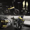 Auloor 20H1F 750W Foldable Electric Bike for Adults with 20'x4'Fat Tire; E Bikes MTB with LG 48V 12.8Ah Battery Shimano 7-Speed Ebike