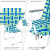 2pcs Folding Beach Chair, Steel Tube, PP Webbing, Bearing 120kg, Outdoor, Camping, BBQ, Beach, Travel, Picnic, Festival RT