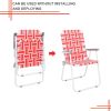 2pcs Folding Beach Chair, Steel Tube, PP Webbing, Bearing 120kg, Outdoor, Camping, BBQ, Beach, Travel, Picnic, Festival RT