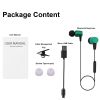 Bluetooth headset, best wireless sports headset with microphone, waterproof high-definition stereo anti-sweat in-ear earplugs, 8-hour battery noise re