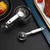 Manufacturer's off the shelf stainless steel measuring cup; measuring spoon set; cross-border baking tool with scale; 5 pieces; measuring spoon; coffe