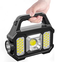 Outdoor Waterproof Solar Power Charger Flashlight Strong Light (Option: )