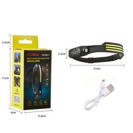 Intelligent Sensor Headlight Strong Light Head-mounted Outdoor (Option: )